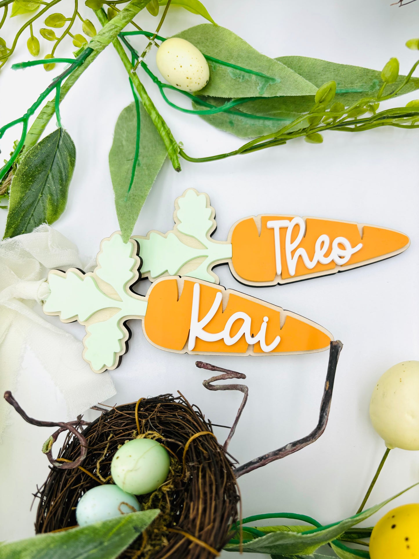 Carrot Easter basket tag