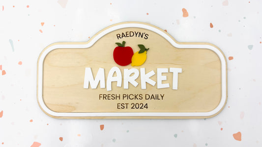 Pretend Play Sign - Market