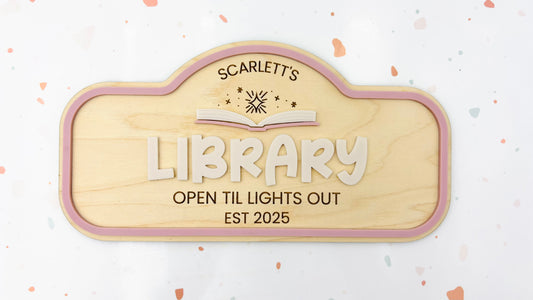 Pretend Play Sign - Library