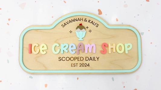 Pretend Play Sign - Ice Cream Shop
