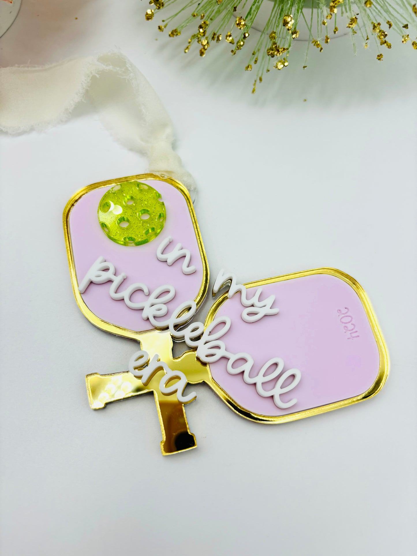 Pickleball Christmas ornament
