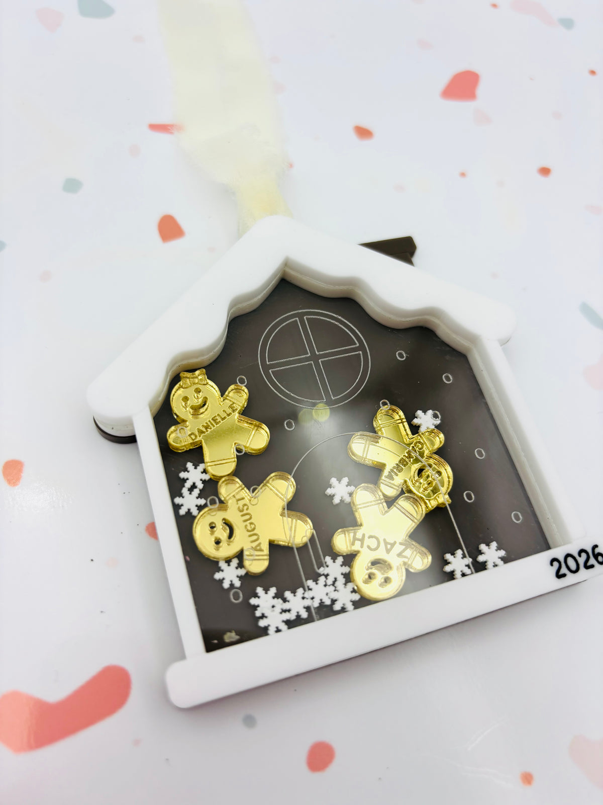 Family Gingerbread Shaker Ornament