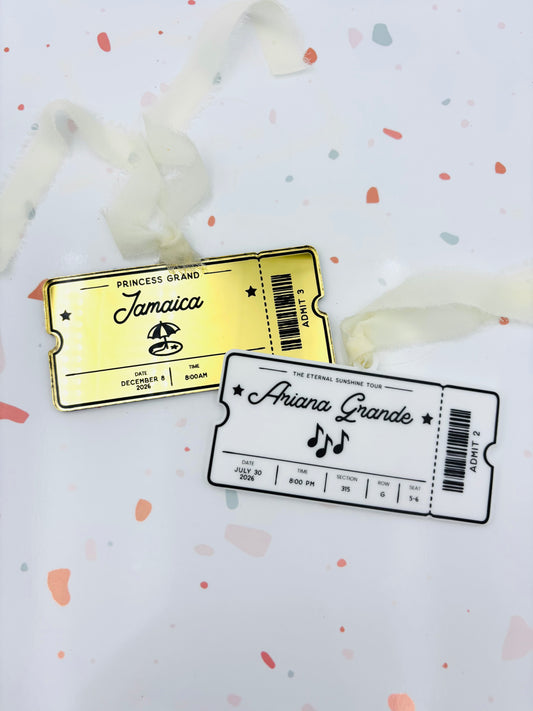 Ticket Christmas Ornament