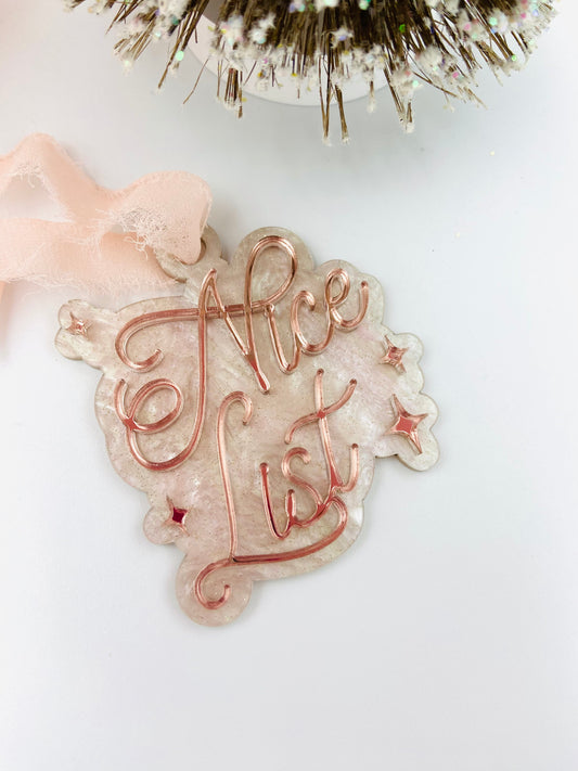 Nice List Tag or Christmas ornament