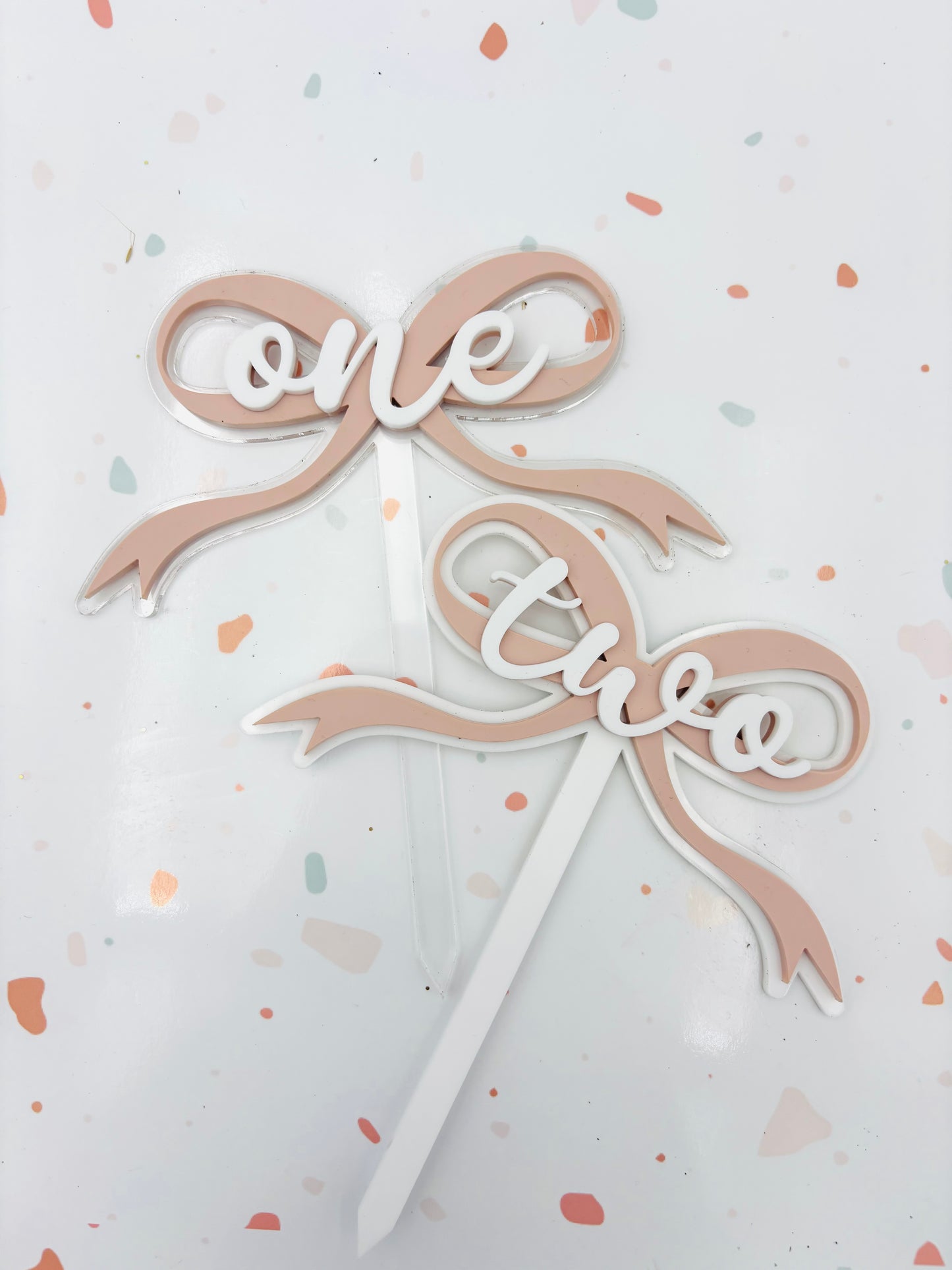 Bow cake topper