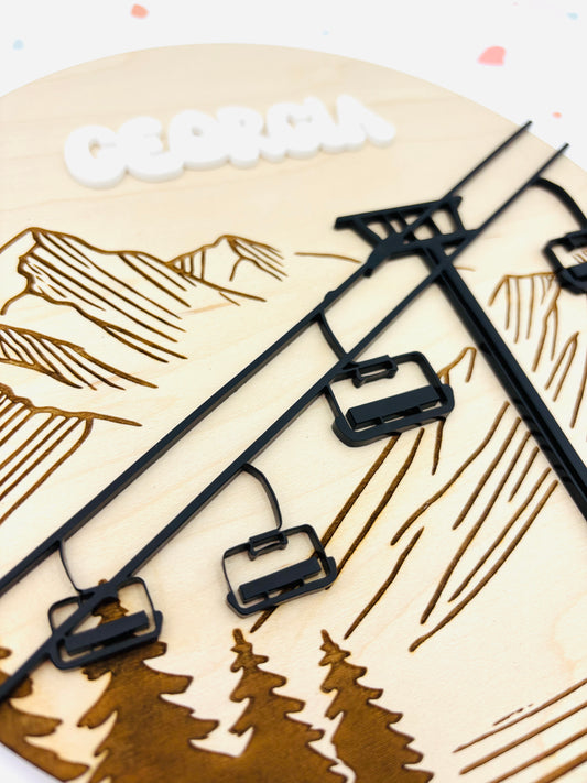 Ski/Snowboard Nursery name sign