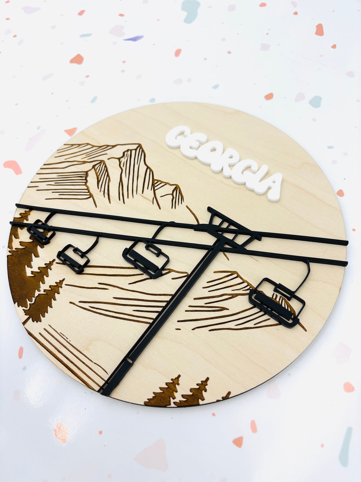 Ski/Snowboard Nursery name sign