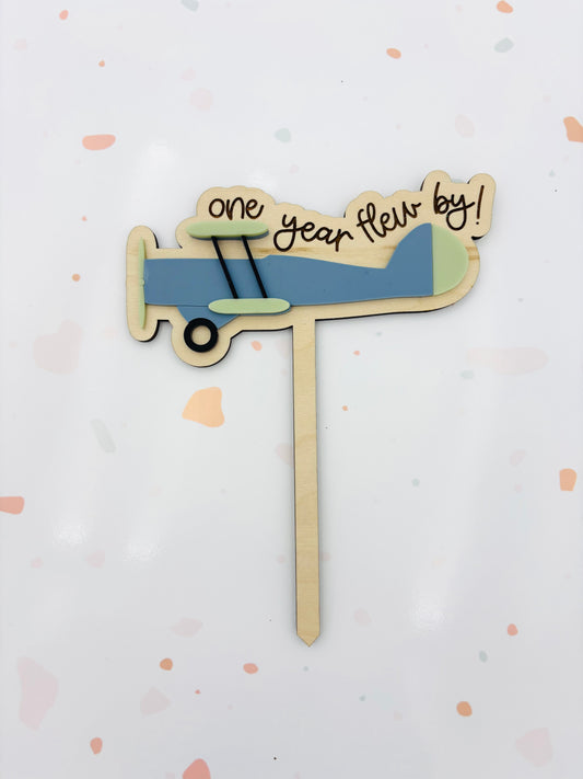 Vintage Airplane Cake topper - ages 1-3