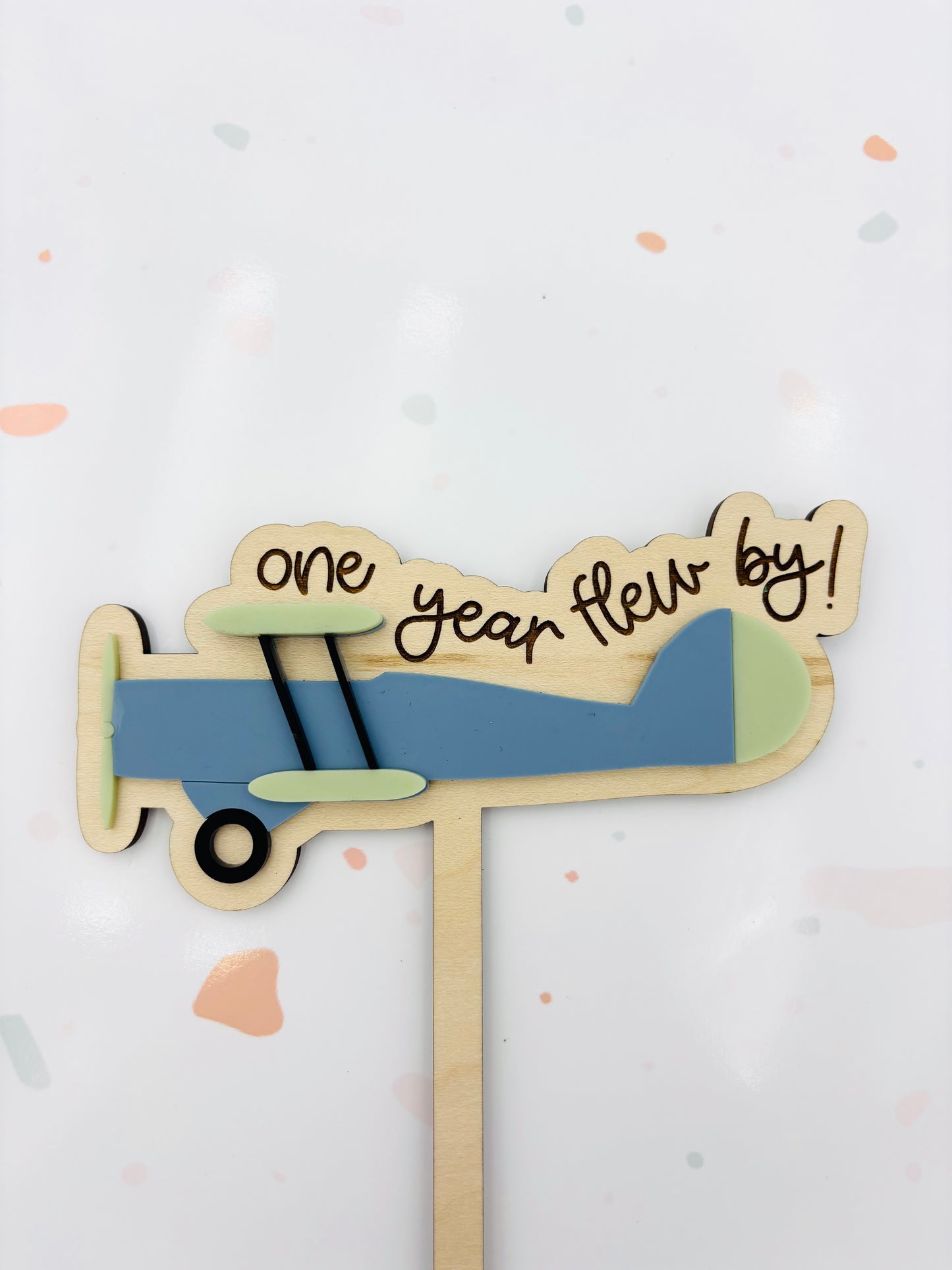 Vintage Airplane Cake topper - ages 1-3