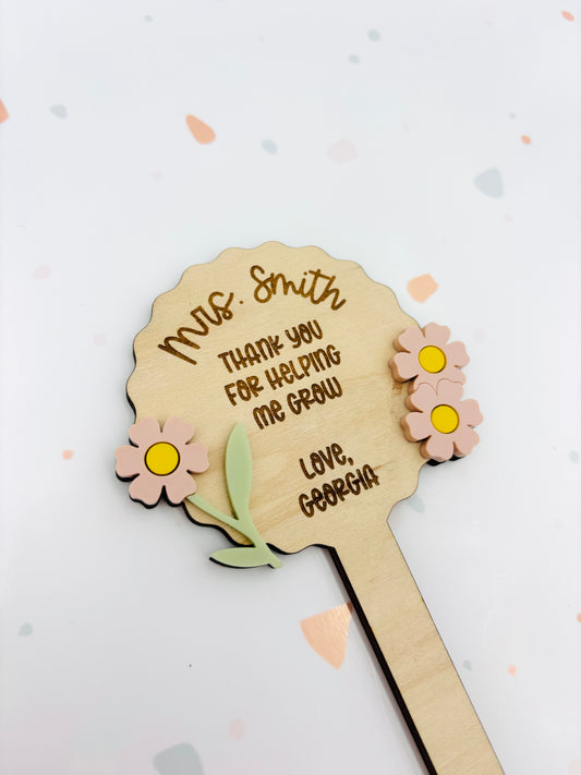 Teacher Thank You Plant Stake