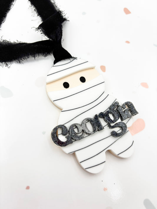 Mummy Halloween bag tag