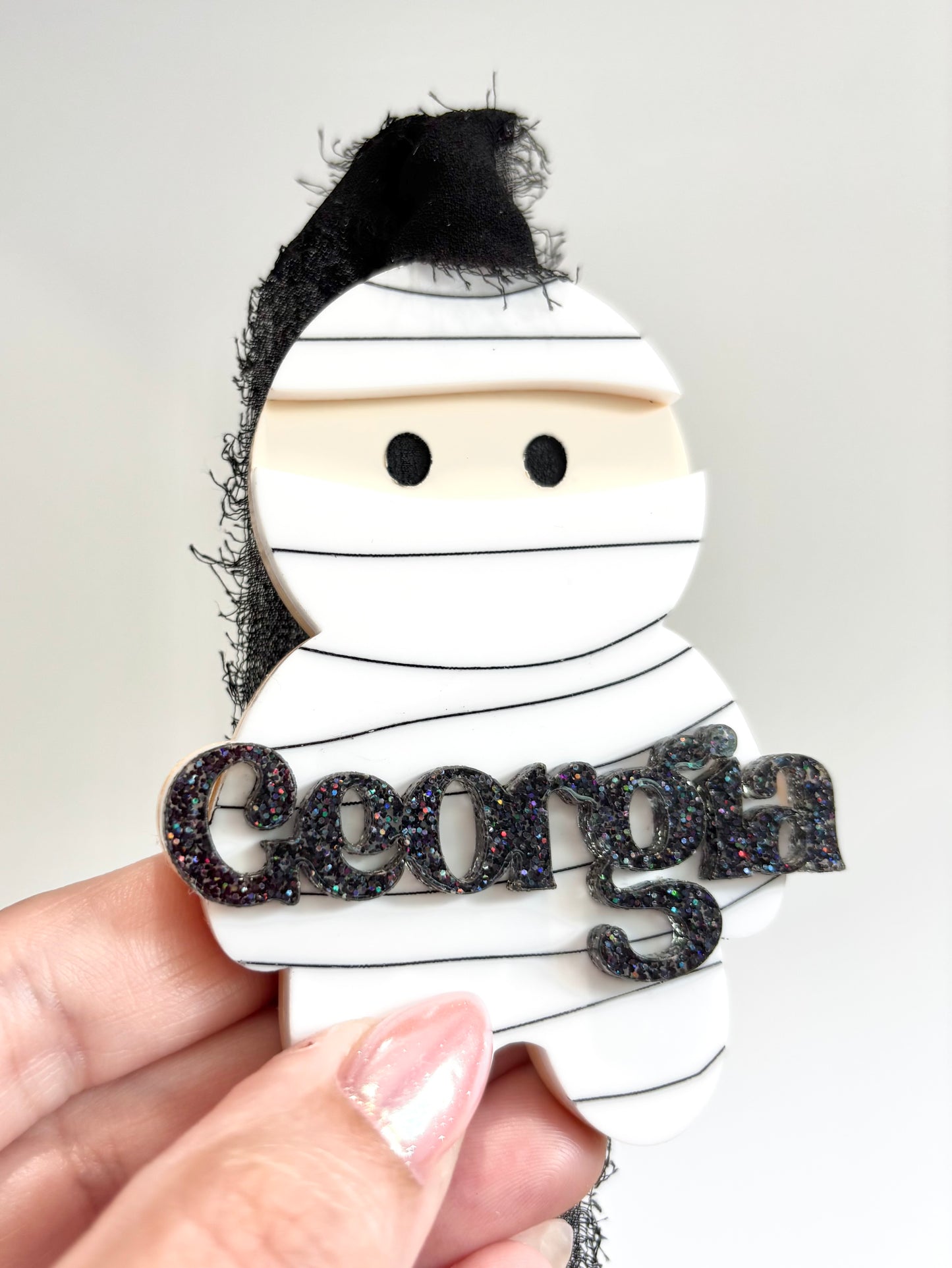 Mummy Halloween bag tag