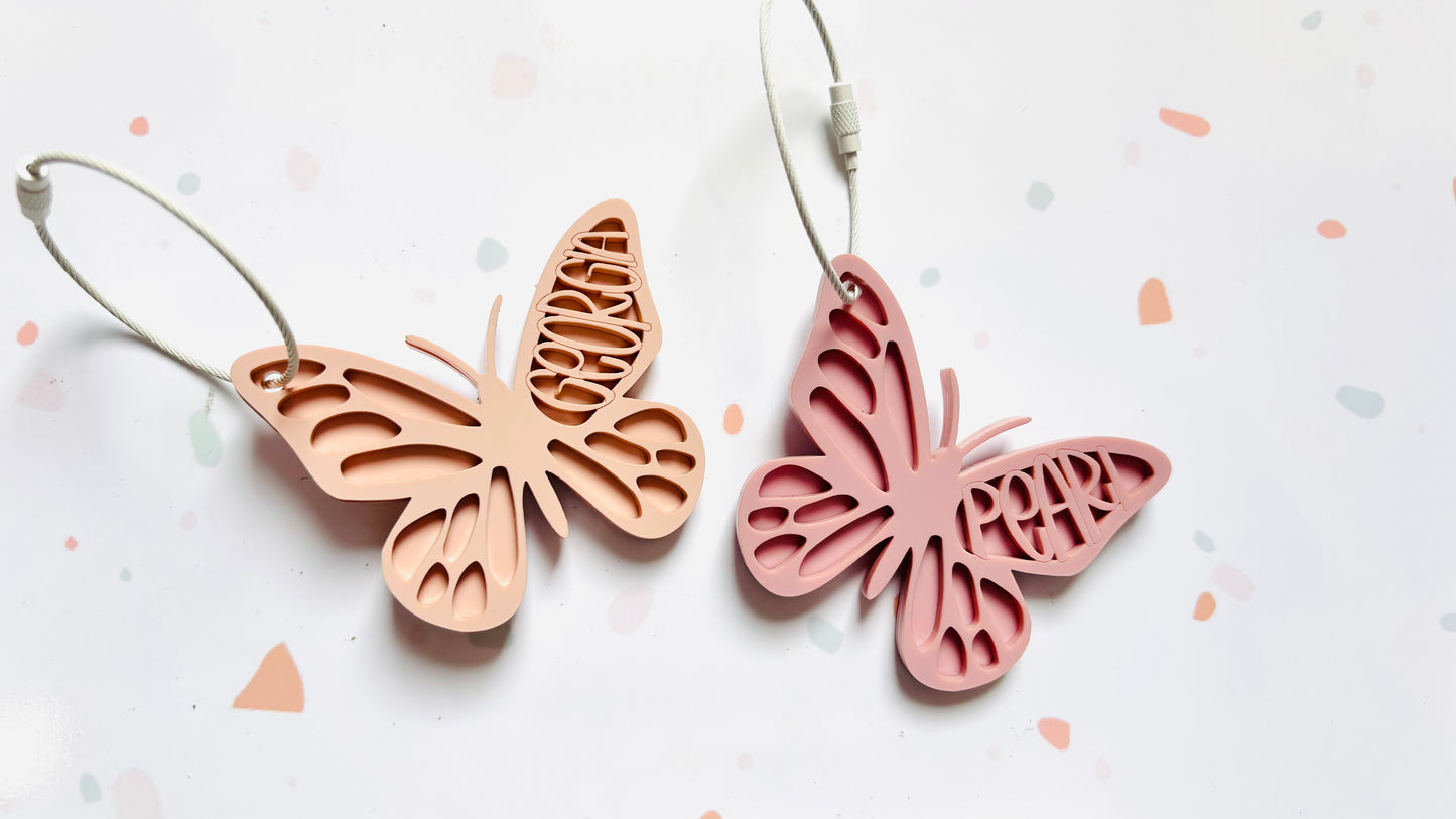 Butterfly Bag tag