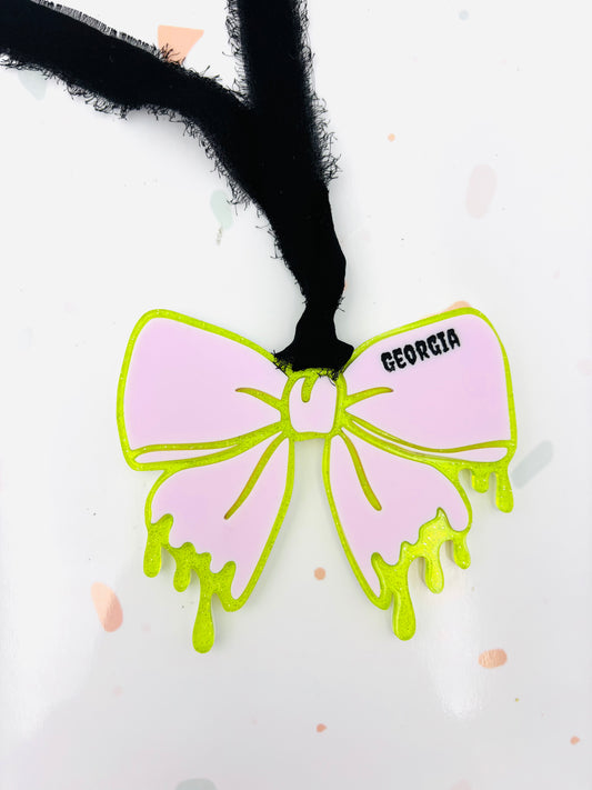 Halloween bow with slime