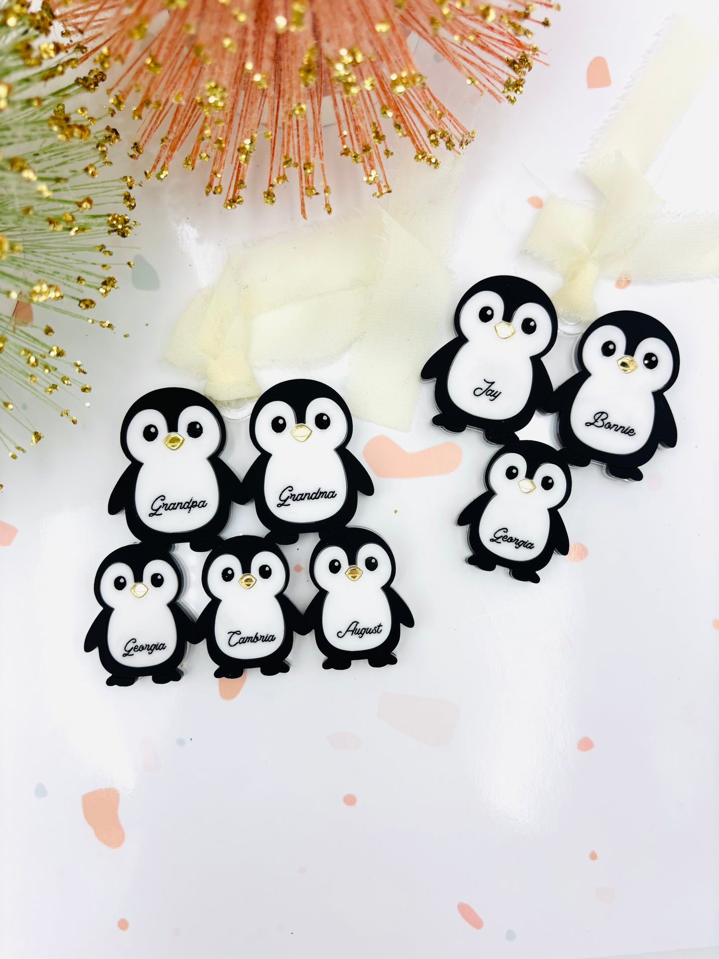 Penguin Family Christmas Ornament