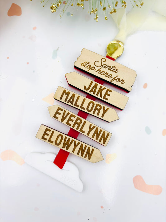 North Pole Christmas Ornament