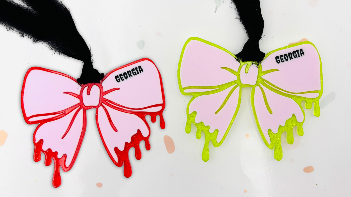 Halloween bow with slime
