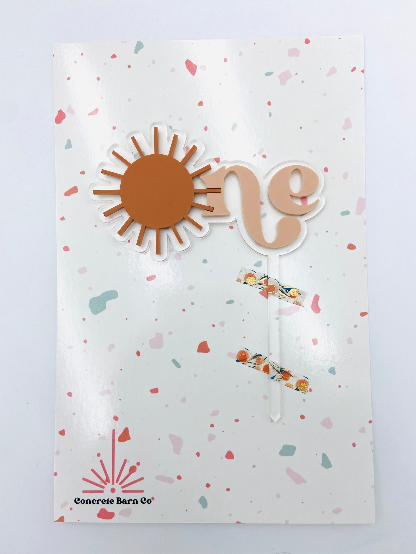 First trip around the sun - first birthday acrylic cake topper
