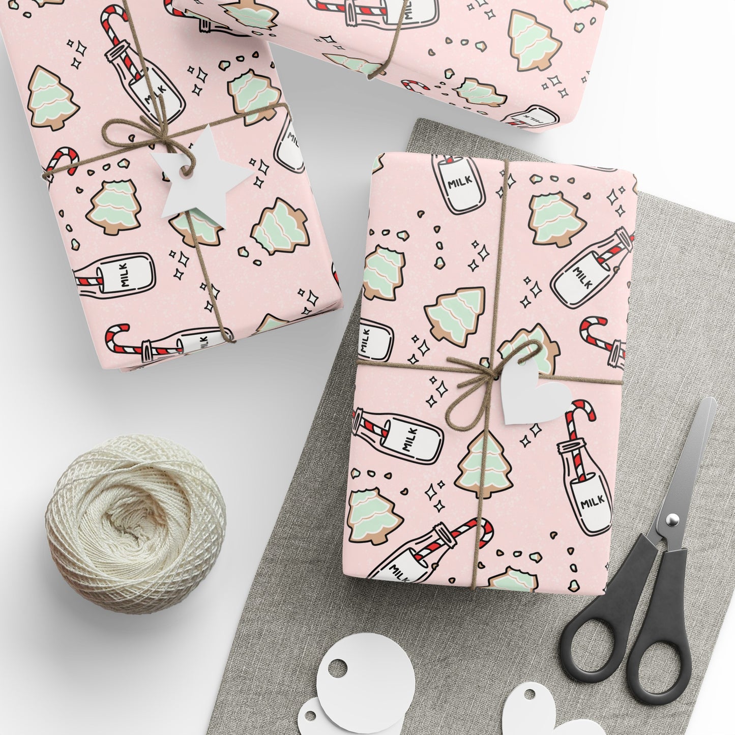 Cookies & Milk Wrapping paper - Pink