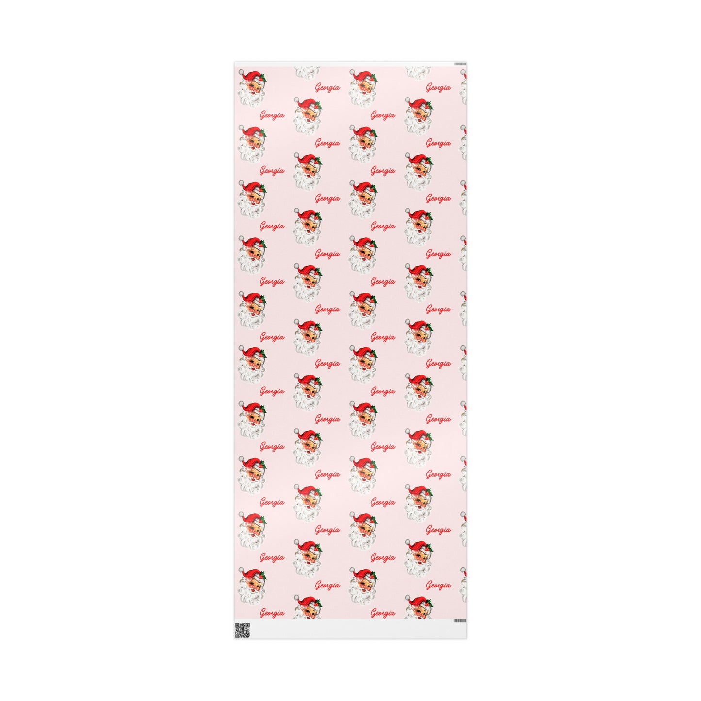 Vintage Santa customized wrapping paper - Pink