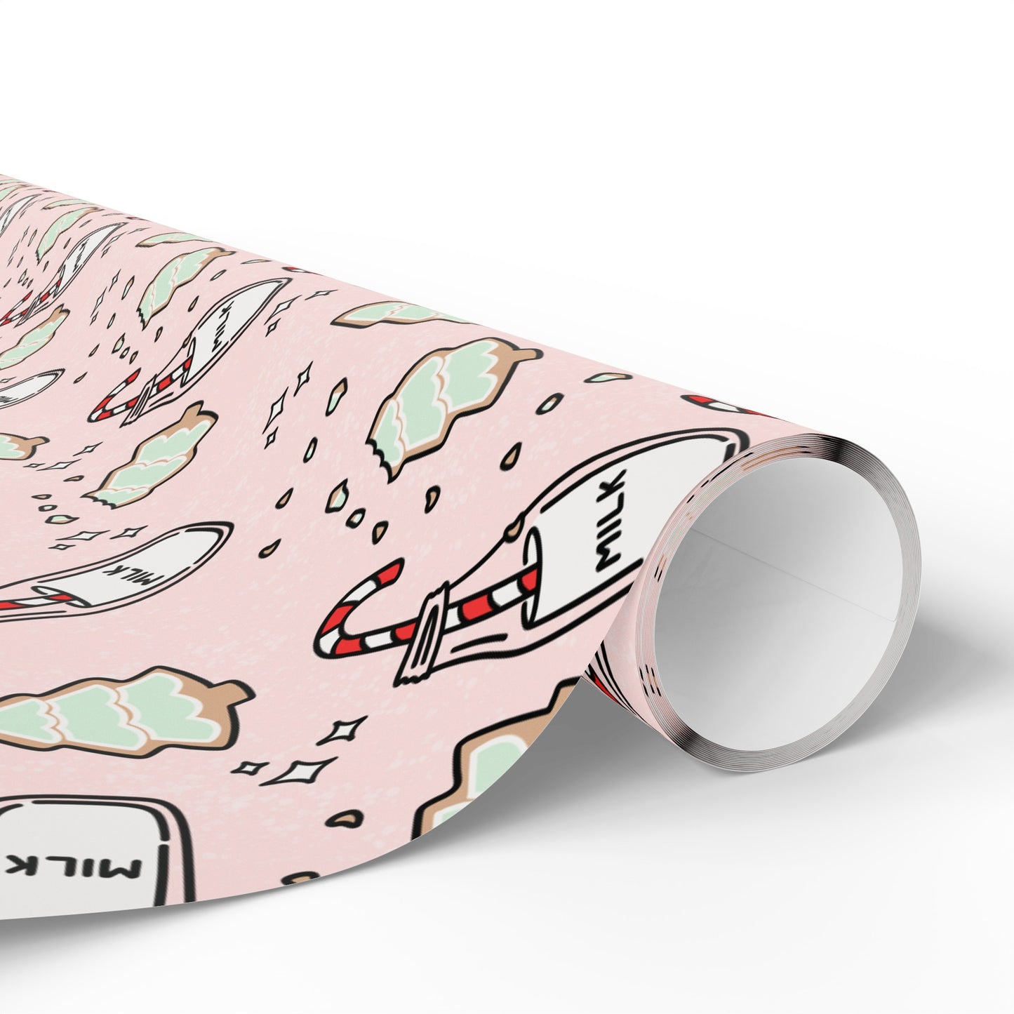 Cookies & Milk Wrapping paper - Pink