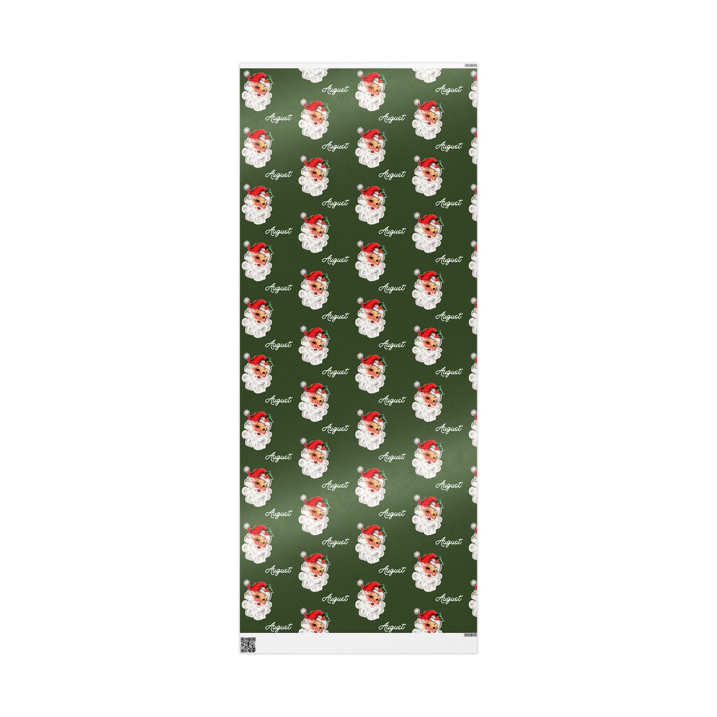 Vintage Santa customized wrapping paper - Green