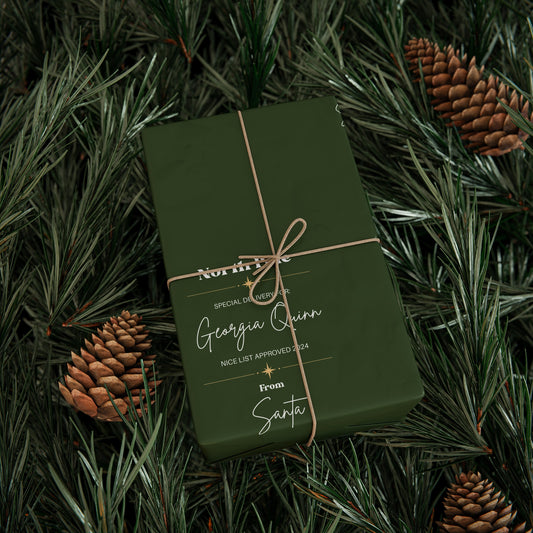 Nice list customized wrapping paper - Green