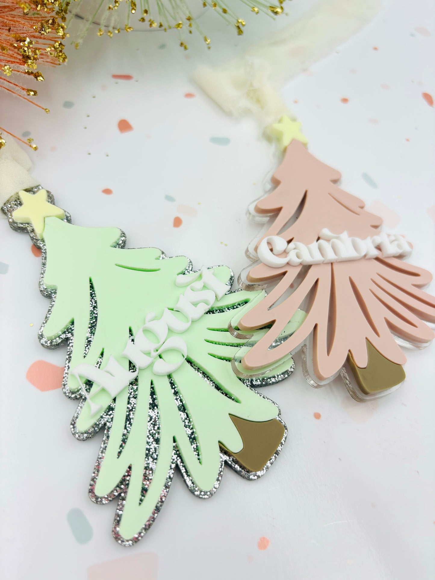 Hand drawn  Christmas Tree Personalized ornament