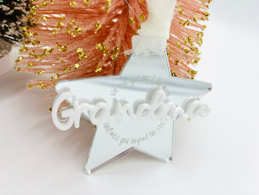 Memorial Star Christmas ornament