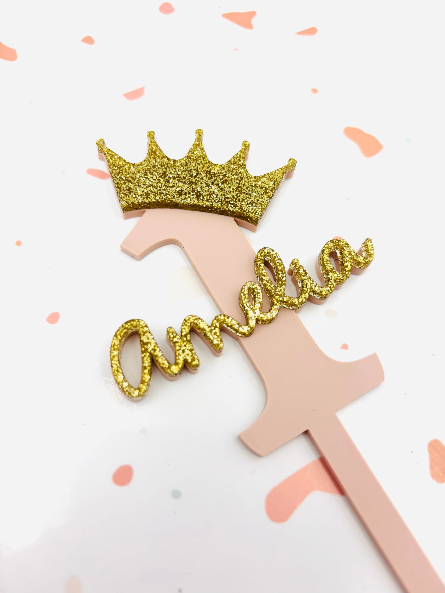 Princess number cake topper