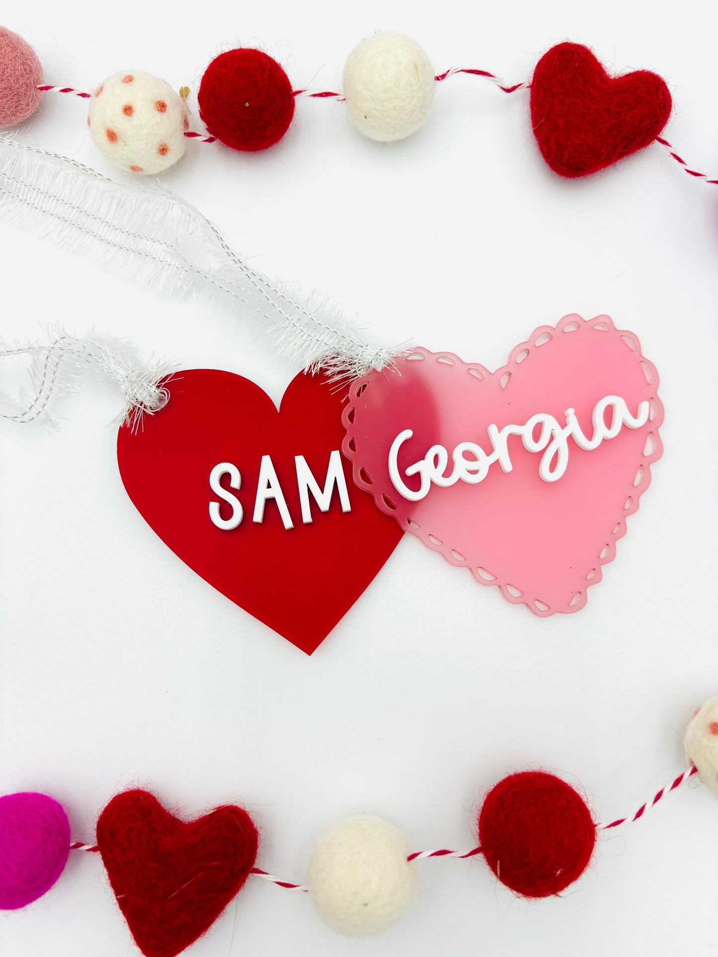 Heart shaped Valentine's tag