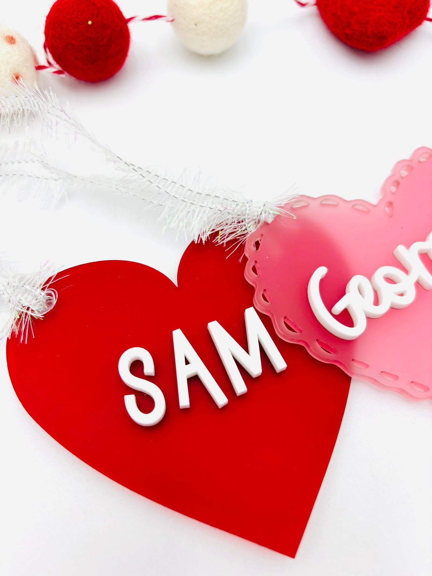 Heart shaped Valentine's tag