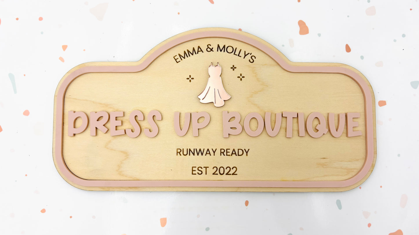 Pretend Play Sign - Dress up Boutique