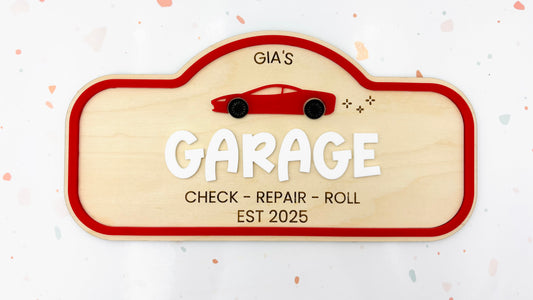 Pretend Play Sign - Garage