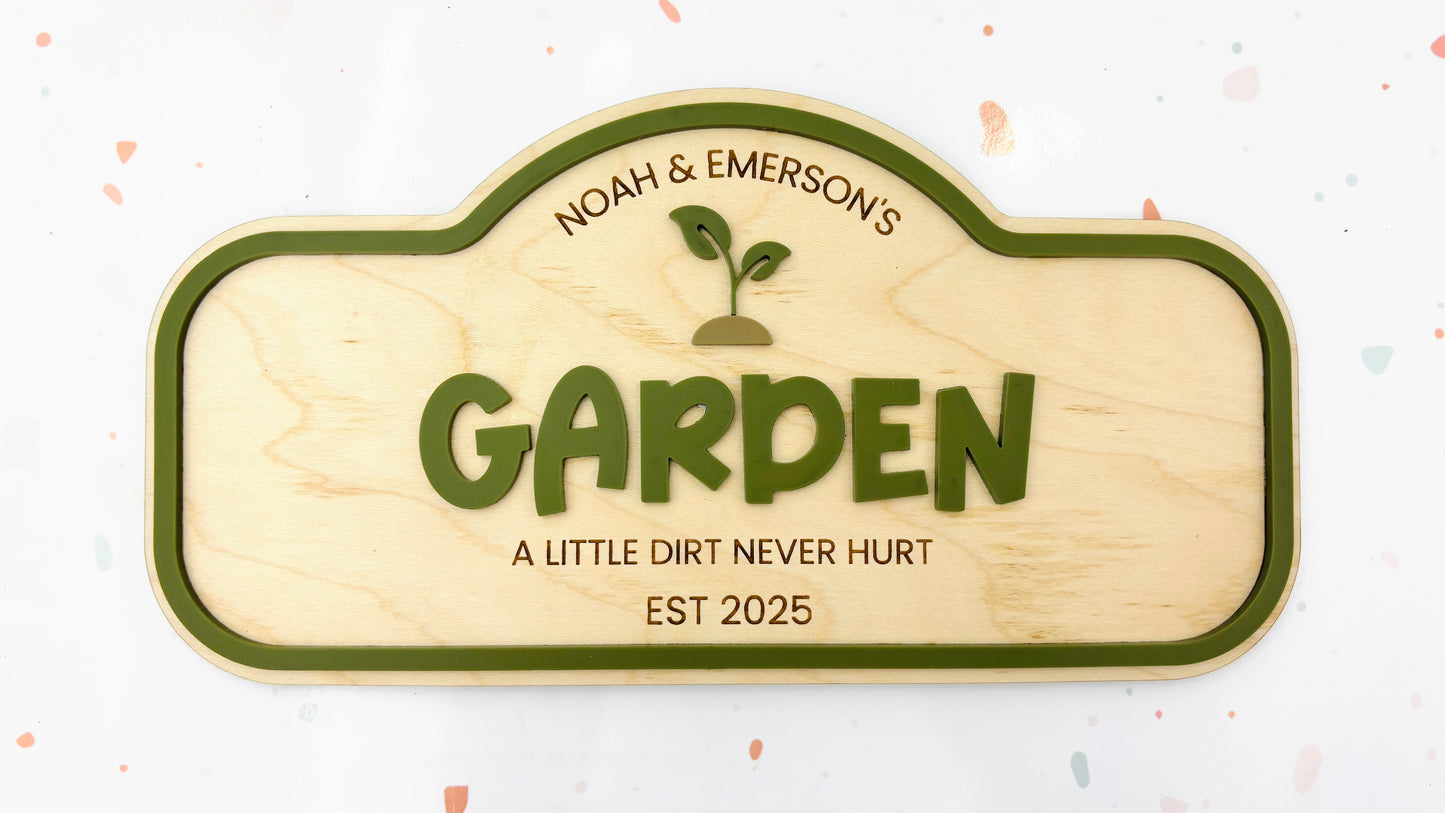 Pretend Play Sign - Garden