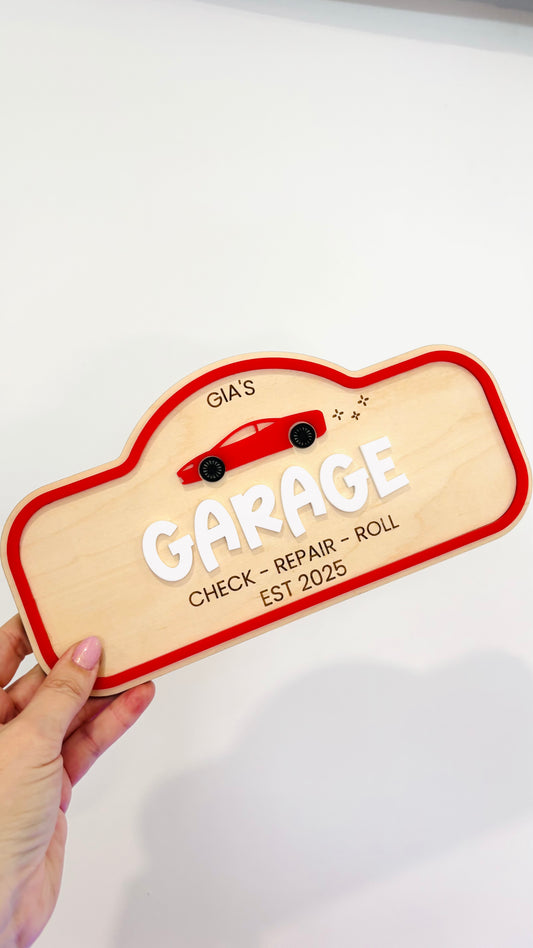 Pretend Play Sign - Garage