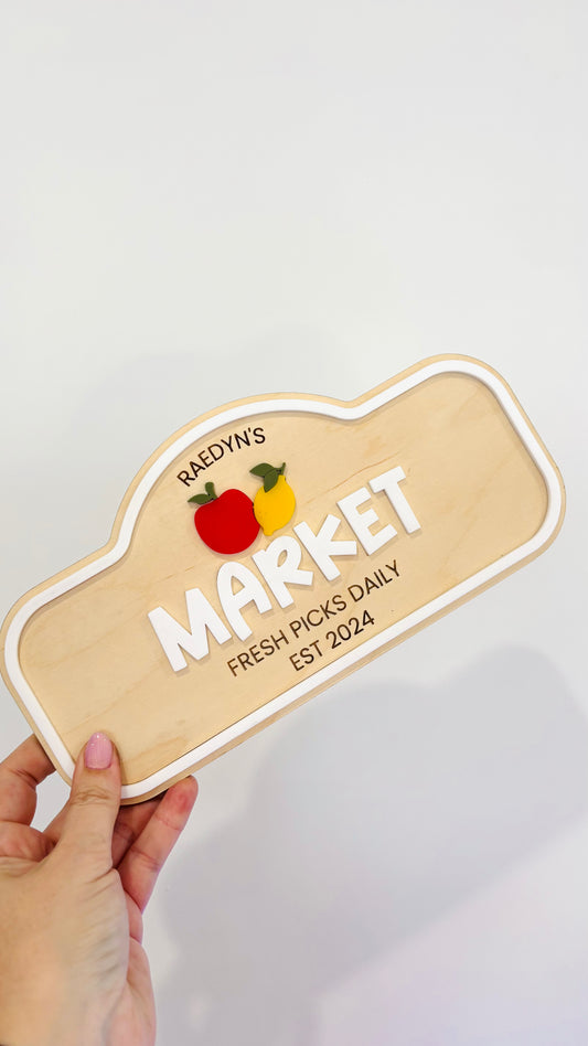 Pretend Play Sign - Market