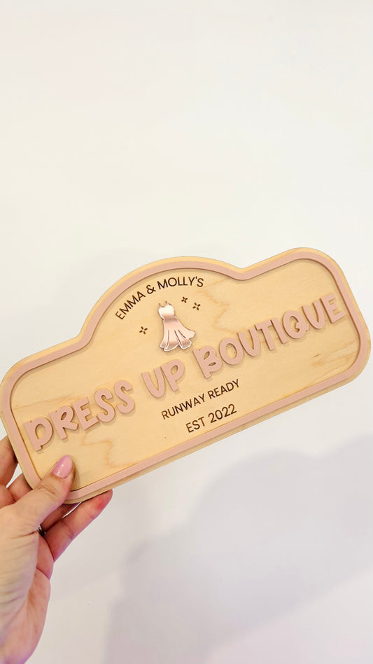Pretend Play Sign - Dress up Boutique
