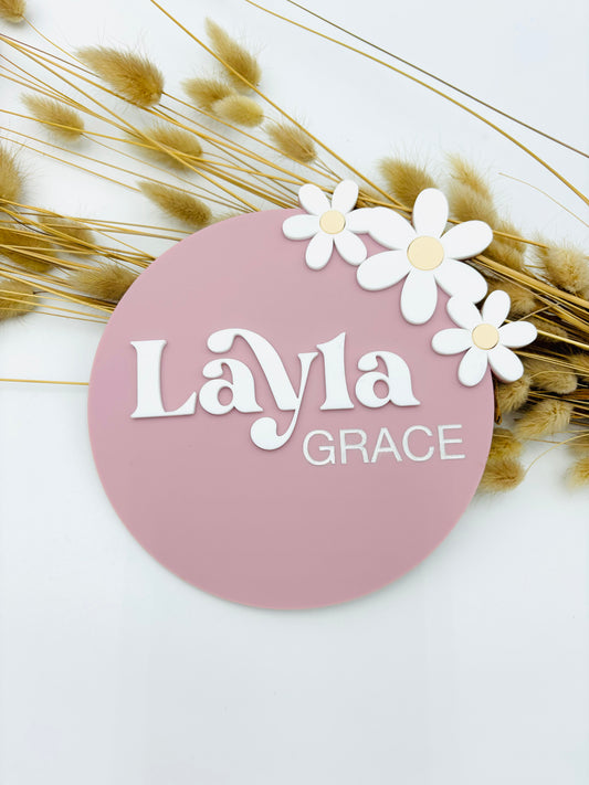 Daisy mini name sign