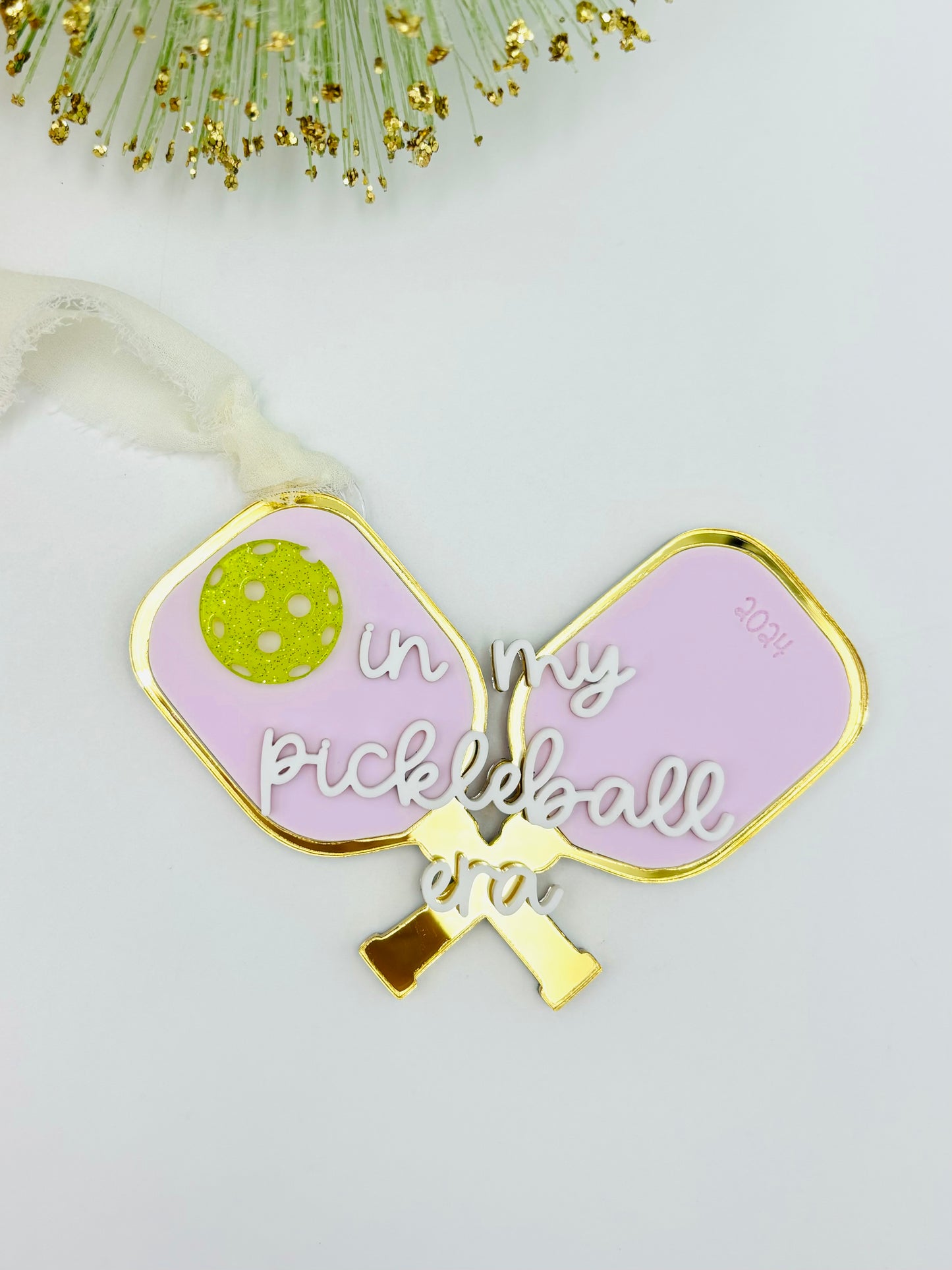 Pickleball Christmas ornament