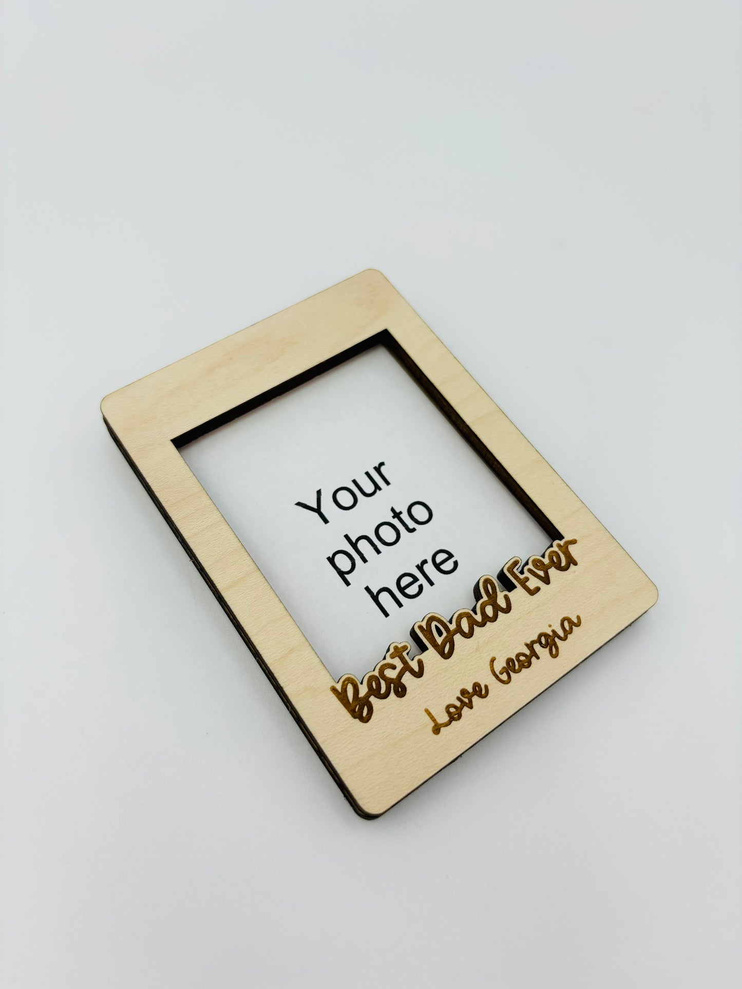 Father's day photo frame magnet - Custom text