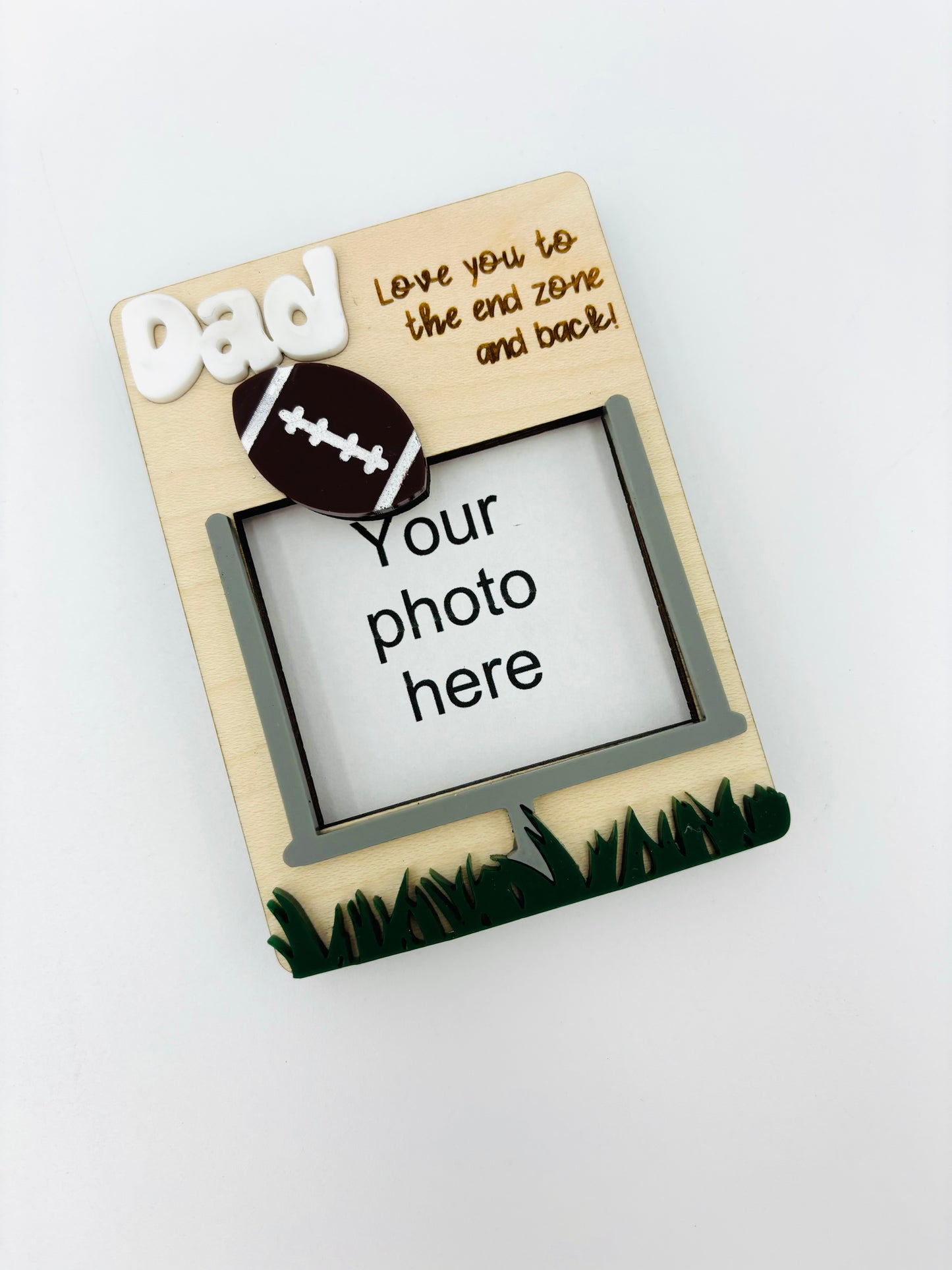 Father's day photo frame magnet - Football