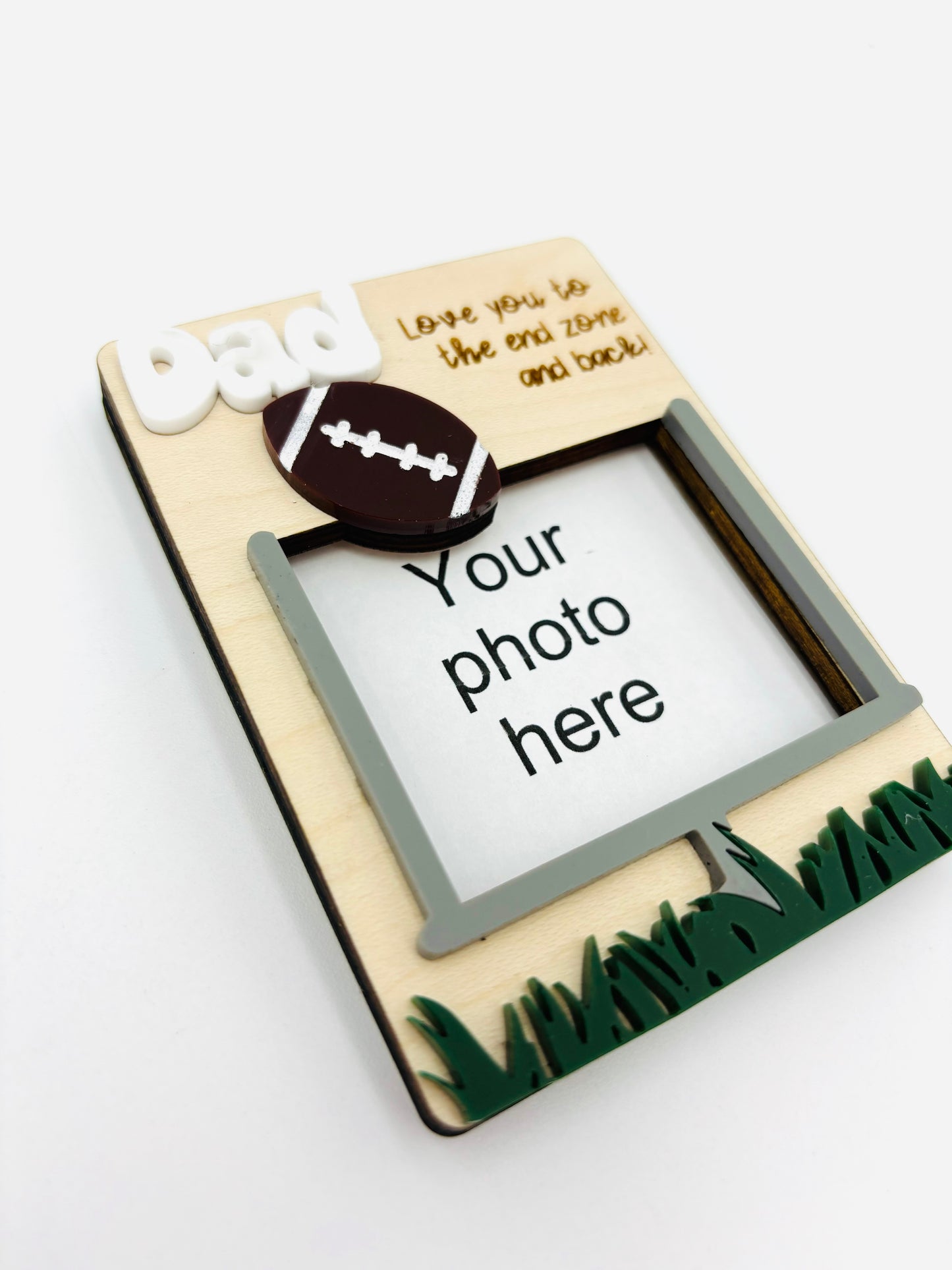 Father's day photo frame magnet - Football