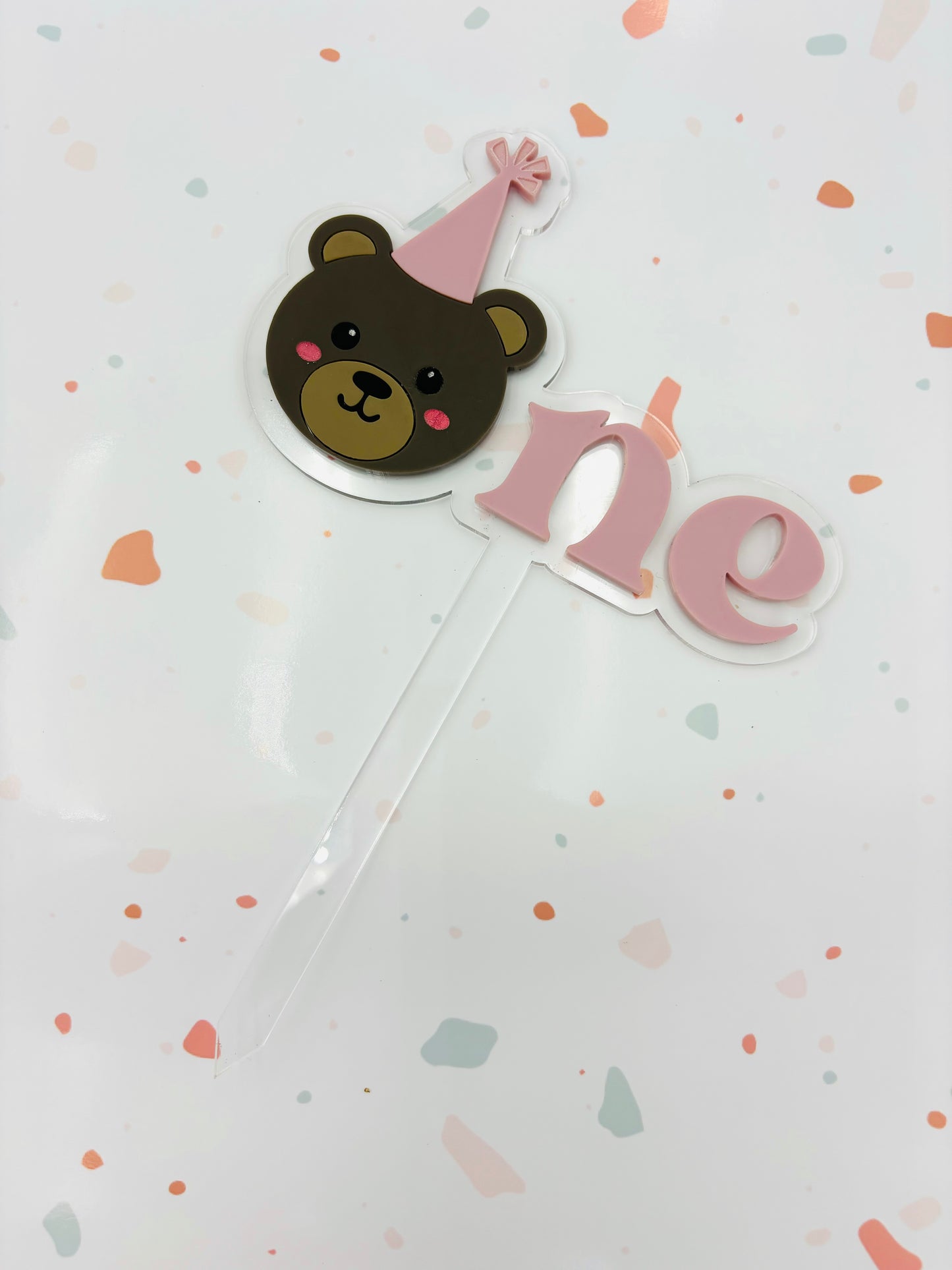 Teddy bear One cake topper