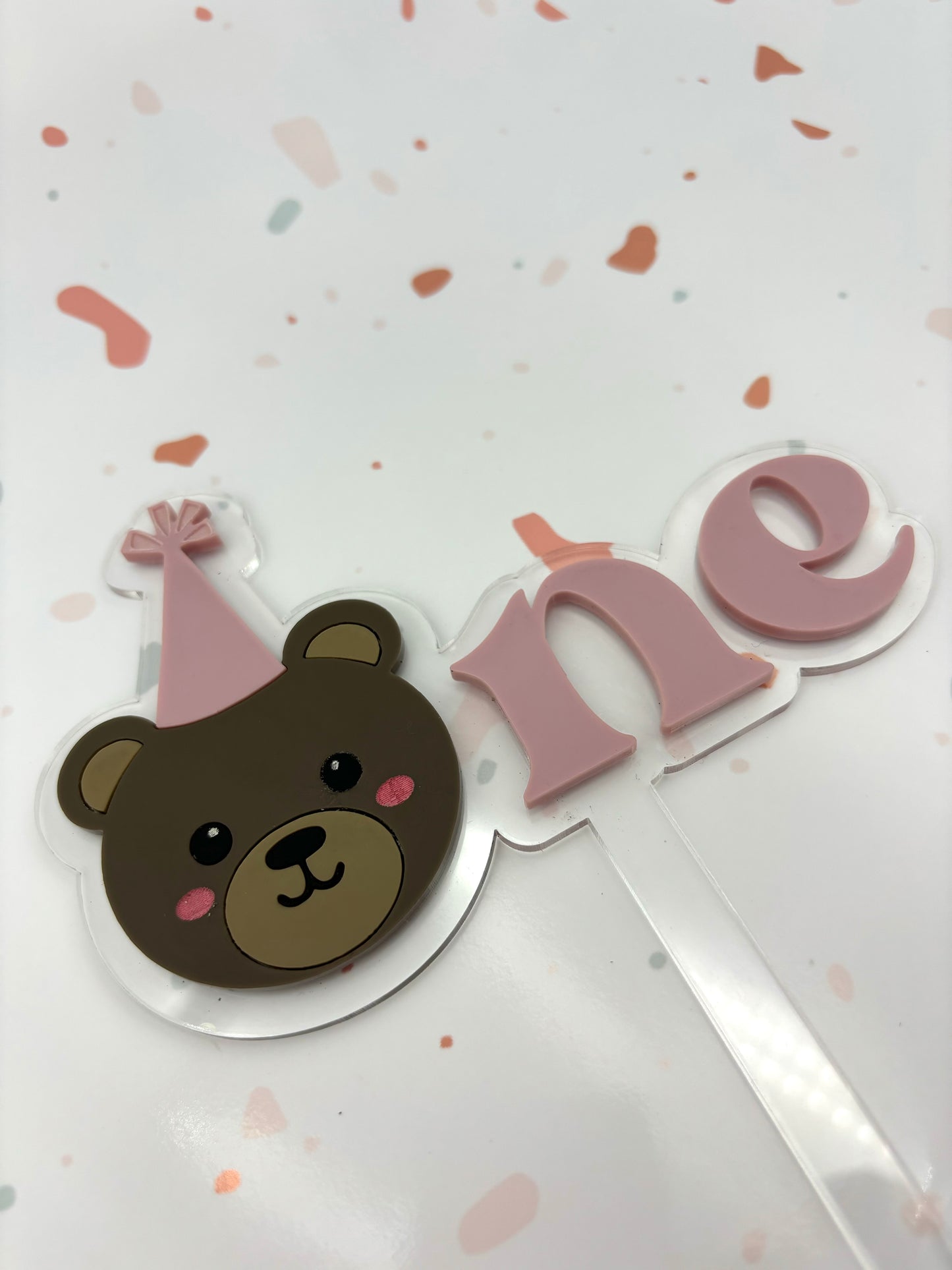 Teddy bear One cake topper