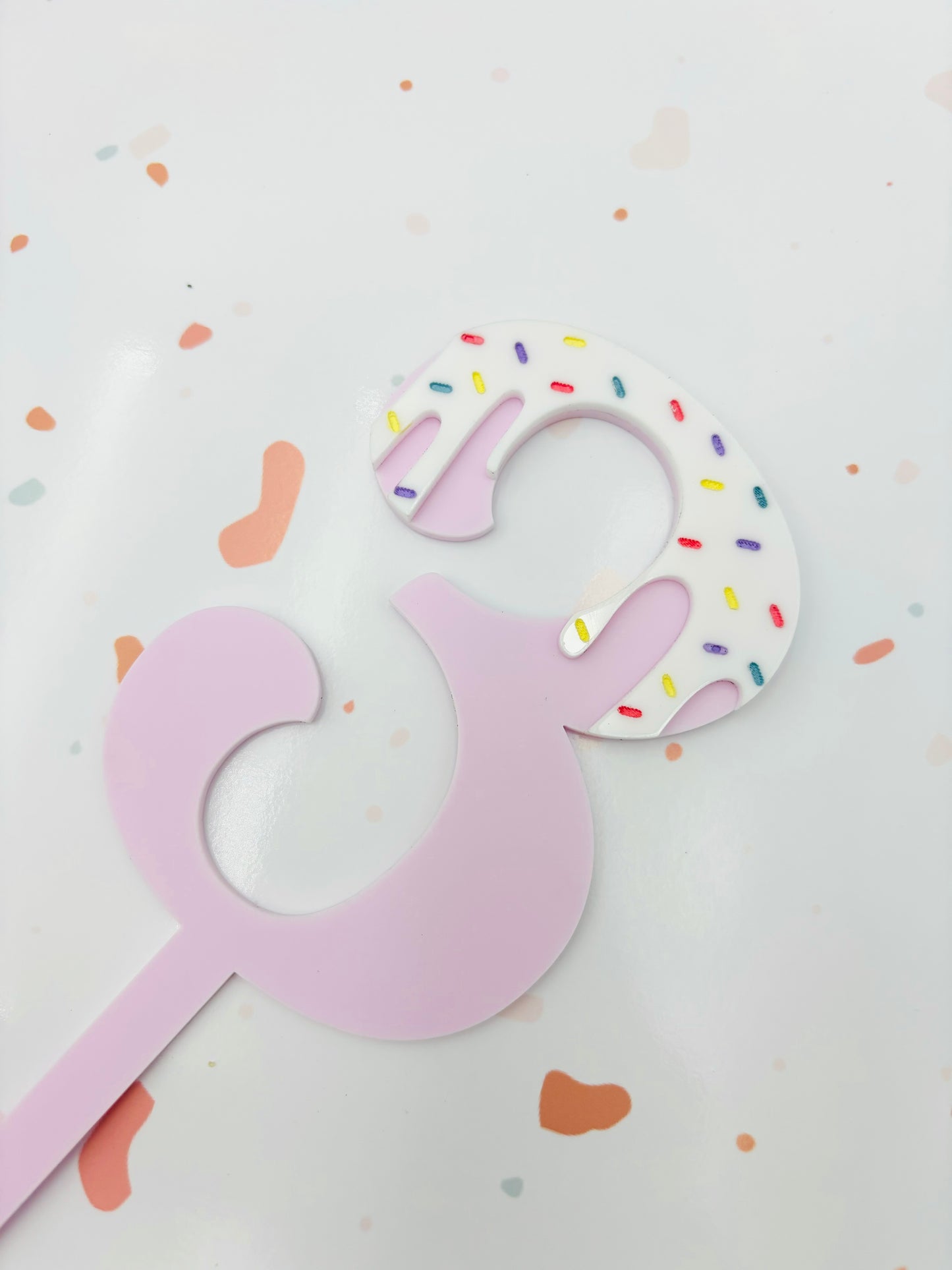 Frosting drip number cake topper