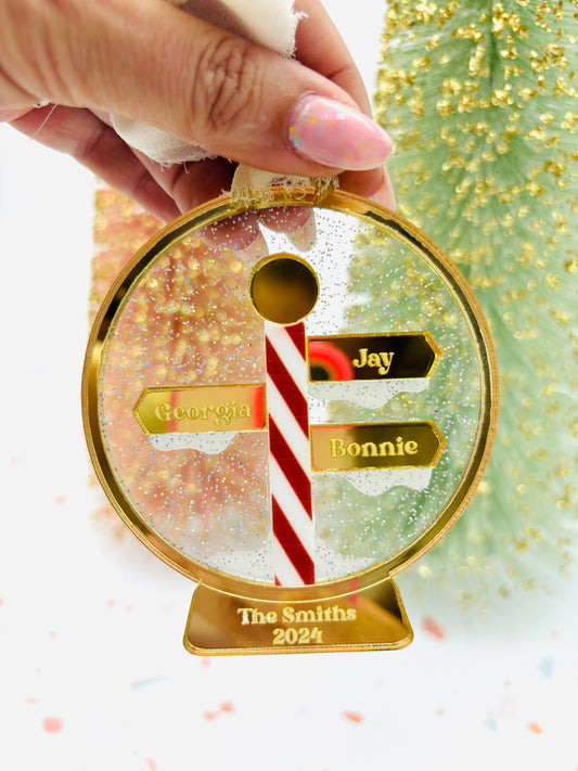 North Pole Personalized Christmas ornament