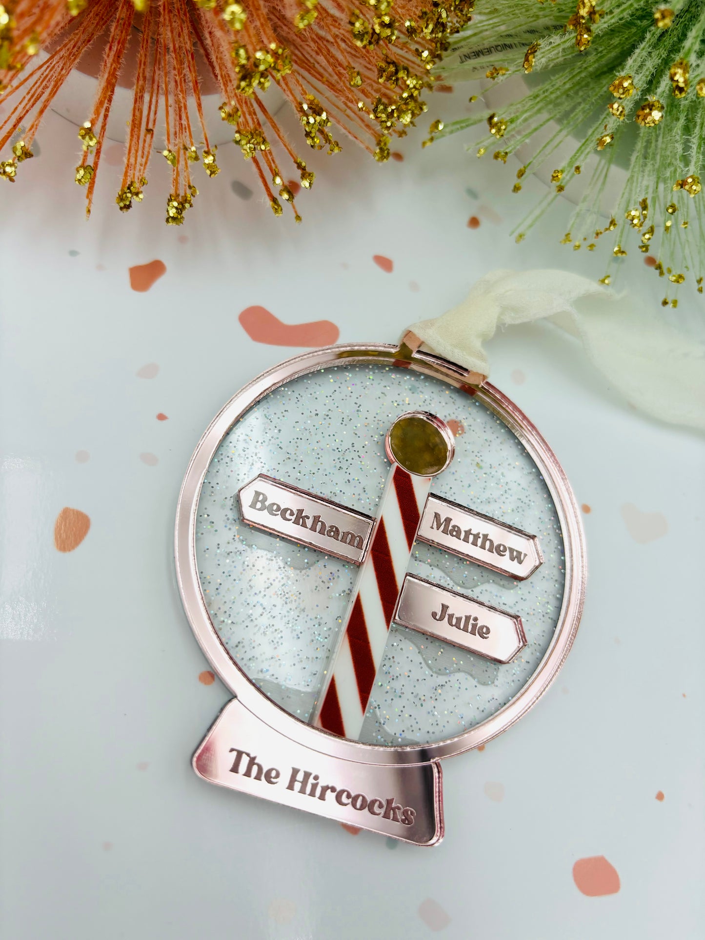 North Pole Personalized Christmas ornament