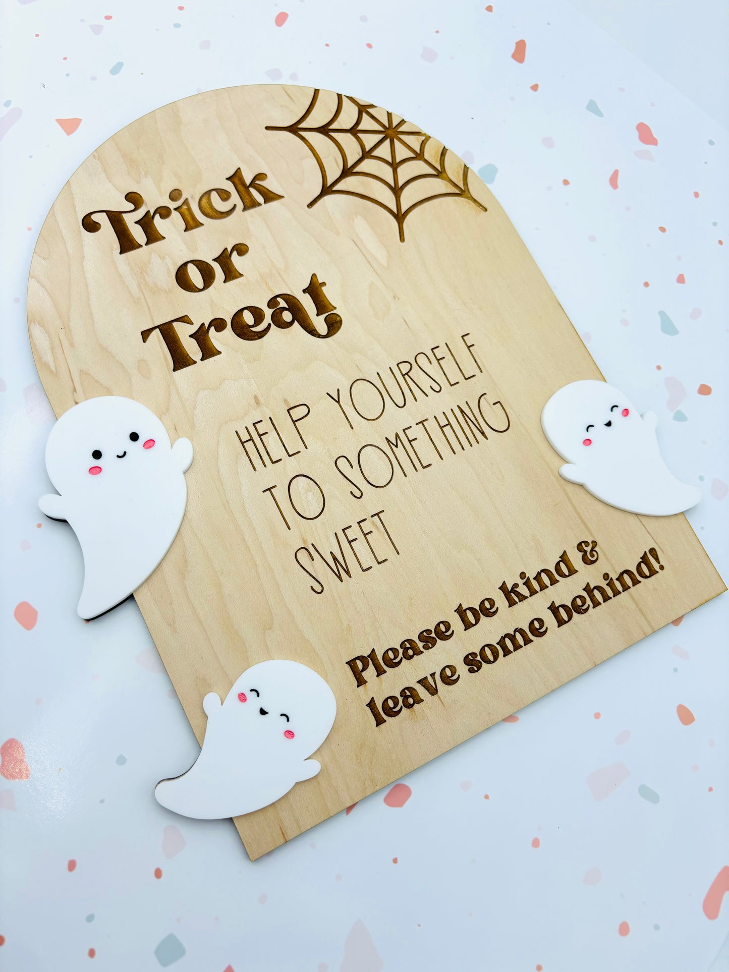 Trick or treat sign