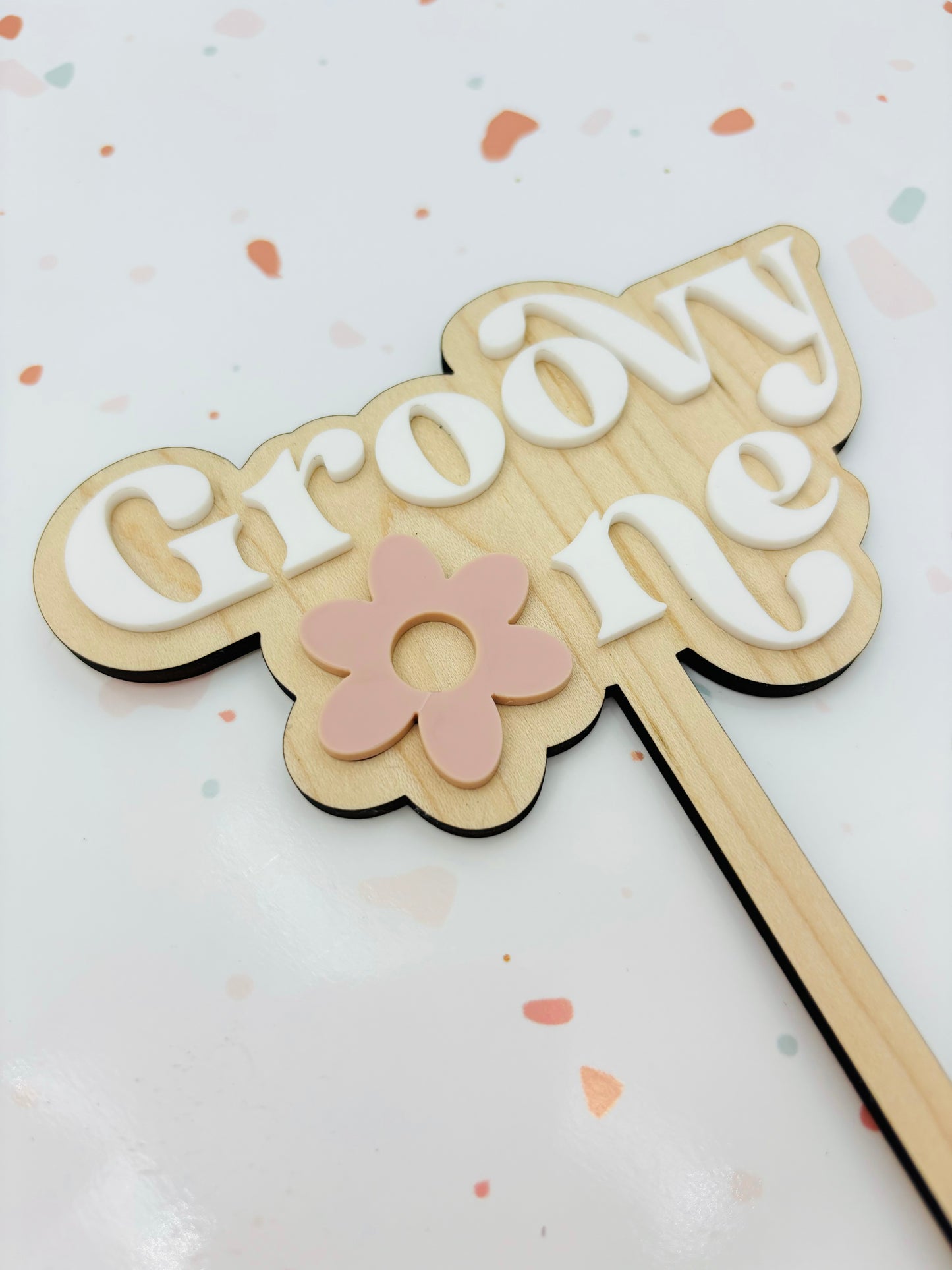 Groovy One cake topper